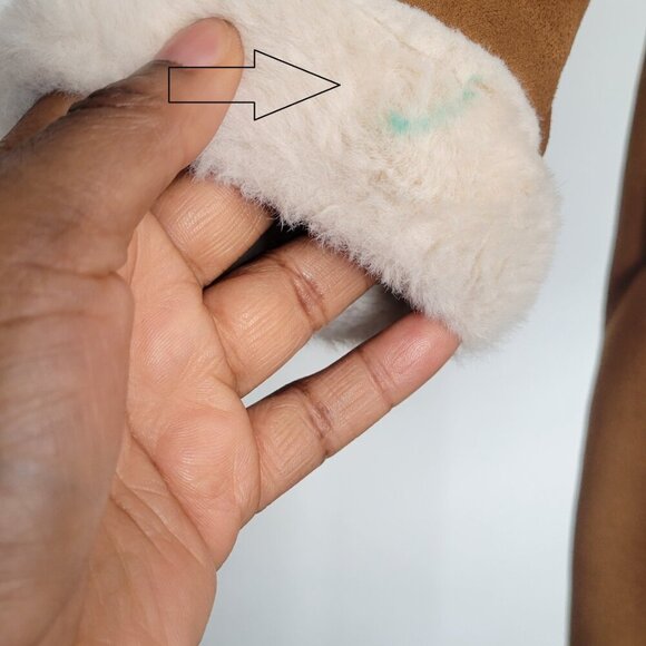 Mango MNG Fur and suede-effect coat (Girls: Size 9) - Picture 10 of 11